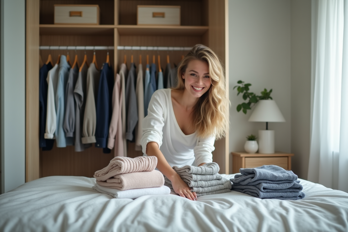 vêtements organisés
