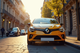 Renault Clio 3 Phase 2 en ville en plein jour